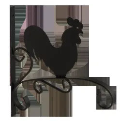 Decorative console UK rooster black