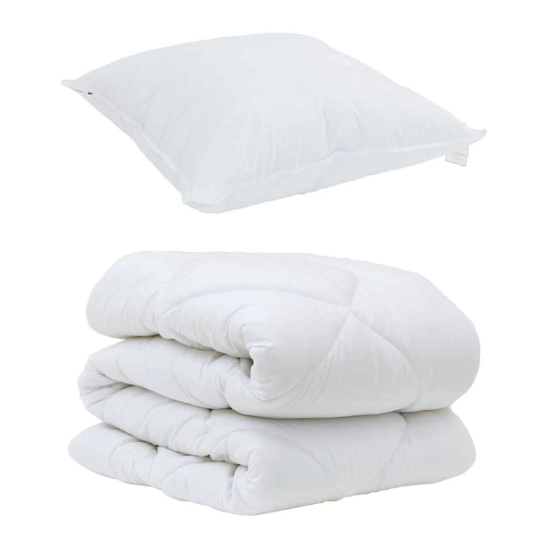 vidaXL Sega ar spilvenu 2 pcs Balts Mikrošķiedra