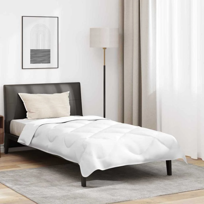 vidaXL Sega ar spilvenu 2 pcs Balts Mikrošķiedra