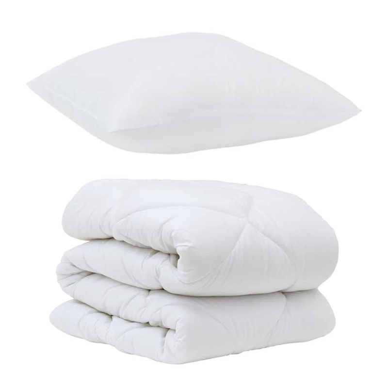 vidaXL Segas komplekts ar spilvenu 2 pcs Balts Mikrošķiedra