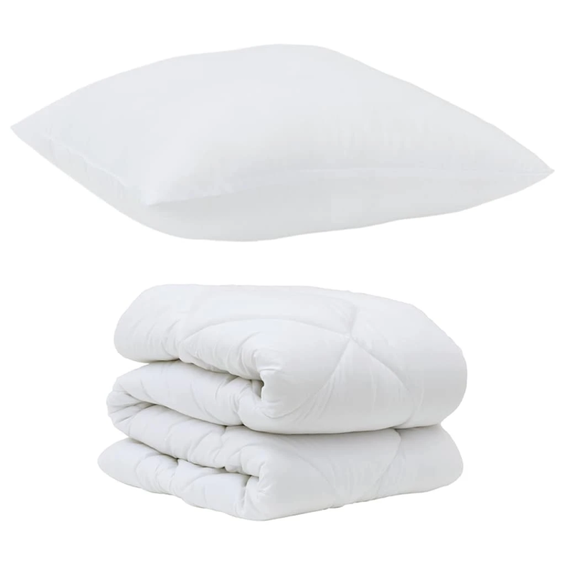 vidaXL Segas komplekts ar spilvenu 2 pcs Balts Mikrošķiedra