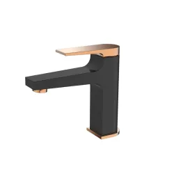 Washbasin mixer midnight black-gold
