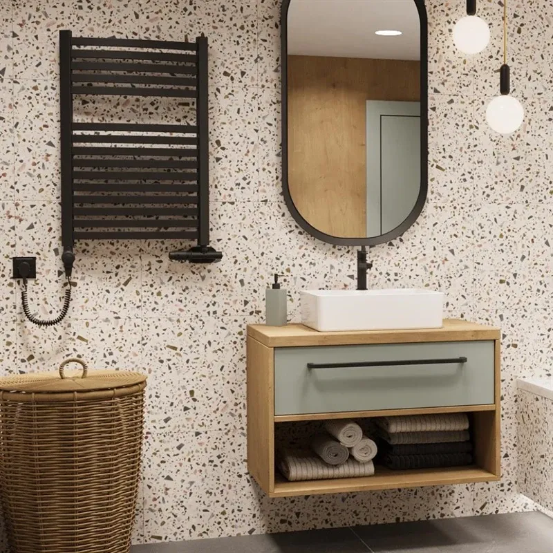 Izlietņu jaucējkrāns Invena Invena, melna krās.-hroma krās.