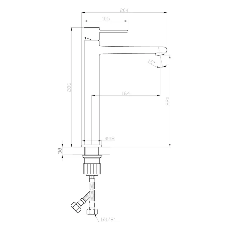 Izlietņu jaucējkrāns Invena Glamour BU-02-W09-V, zelta krās.