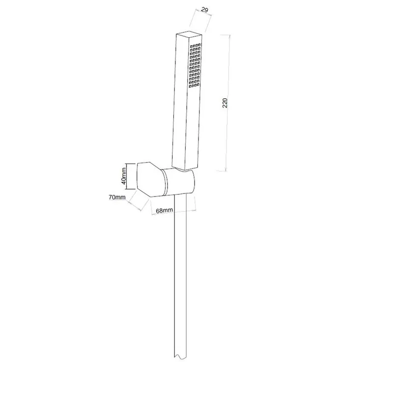 Dušas galviņa Invena Glamour AU-05-M09-S, zelta krās., 3.7 cm