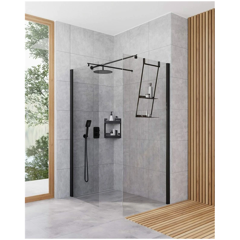 Komplekts dušas iebūv. boxbxyznebt melns