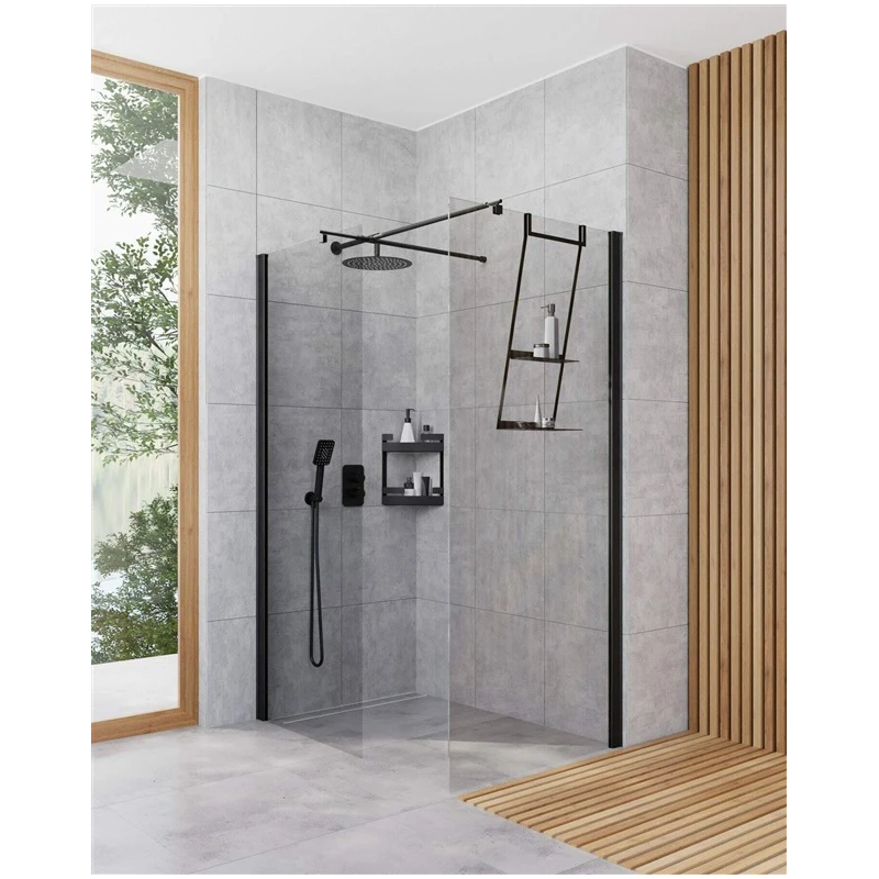 Komplekts dušas iebūv. boxbxyznebt melns