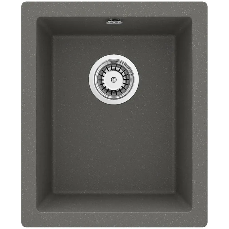 Virtuves izlietne Deante Corda ZQA_T10B, granīts, 38 cm x 46 cm x 18 cm, metālisks antracīts