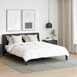 vidaXL Ziemas gultas sega ar spilvenu 3 pcs Balts Dūnu spalva