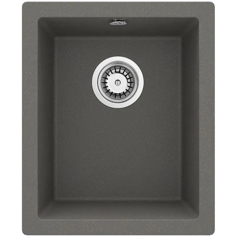 Virtuves izlietne Deante Corda ZQA_T10B, granīts, 38 cm x 46 cm x 18 cm, metālisks antracīts