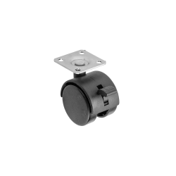 Mēbeļu ritenis 50mm melns ar bremzi