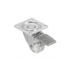 Мебельное колесо 35мм с тормозом прозрачное