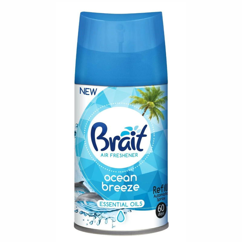 Gaisa atsvaidzinātājs dozatoram 250ml Brait Ocean Breeze