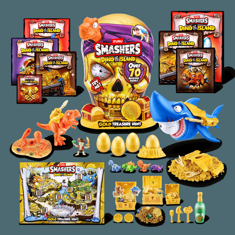 SMASHERS Rotaļu komplekts Dinozauru salas zelta medības