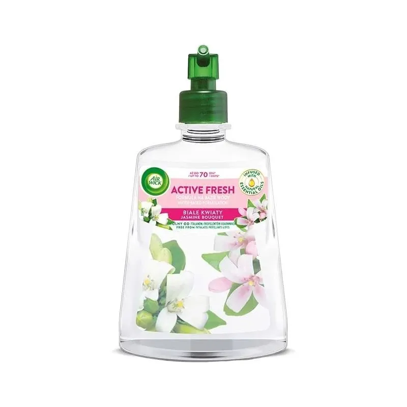 Elektriskā gaisa atsvaidzinātāja papildelements Air Wick Active Fresh Jasmine Bouquet täide, 0.228 l