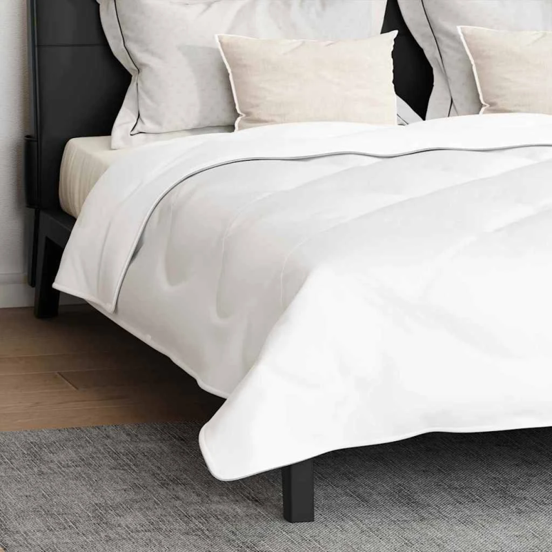 vidaXL Sega ar spilveniem ar spilvenu 3 pcs Balts Mikrošķiedra