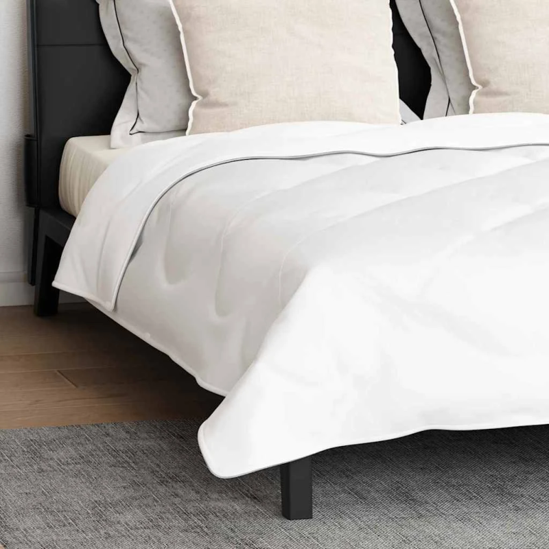 vidaXL Sega ar spilvenu 3 pcs Balts Mikrošķiedra