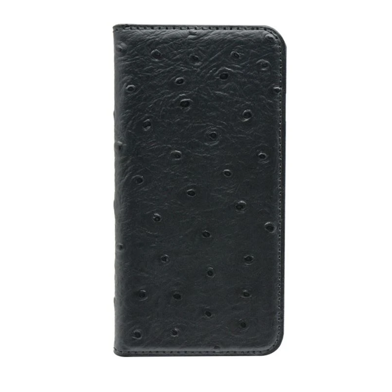 Tellur Book case Ostrich Genuine Leather for iPhone 7 black