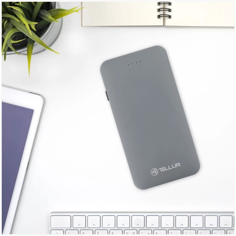 Tellur Power Bank QC 3.0 Fast Charge, 5000mAh, 3in1 gray