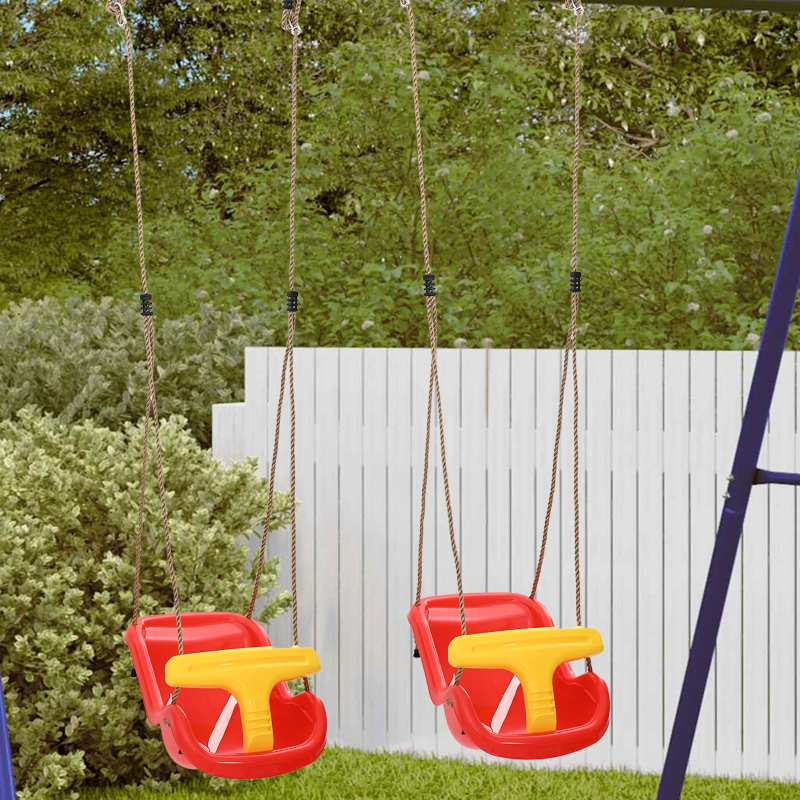 vidaXL Bērnu šūpoles 2 pcs Sarkana 36 x 43 x 42 cm Plastmasa