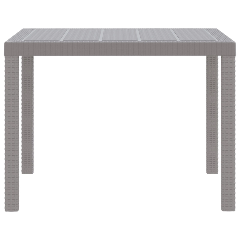 vidaXL Dārza ēdamais galds Gaiši pelēks 100 x 100 x 73 cm poliratāns