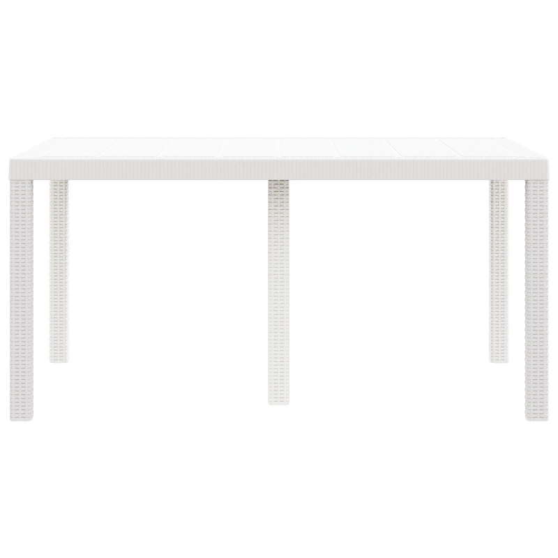 vidaXL Dārza ēdamais galds Balts 150 x 100 x 73 cm poliratāns