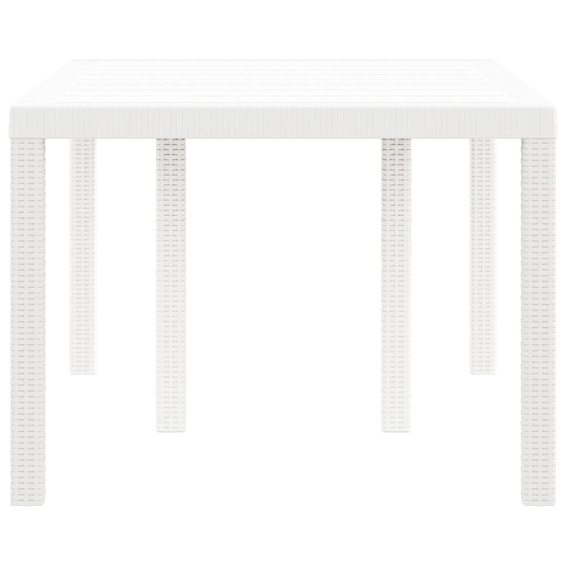 vidaXL Dārza ēdamais galds Balts 150 x 100 x 73 cm poliratāns