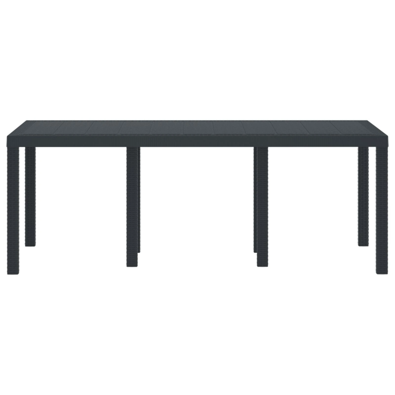 vidaXL Dārza ēdamais galds Antracīts 200 x 100 x 73 cm poliratāns