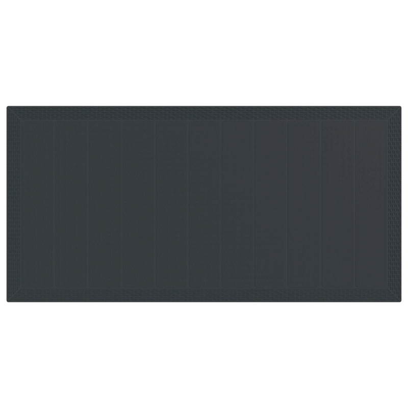 vidaXL Dārza ēdamais galds Antracīts 200 x 100 x 73 cm poliratāns