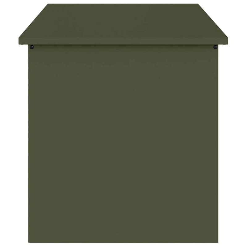 vidaXL Āra uzglabāšanas kaste Olīvu zaļš 100 x 50,5 x 50 cm Tērauds