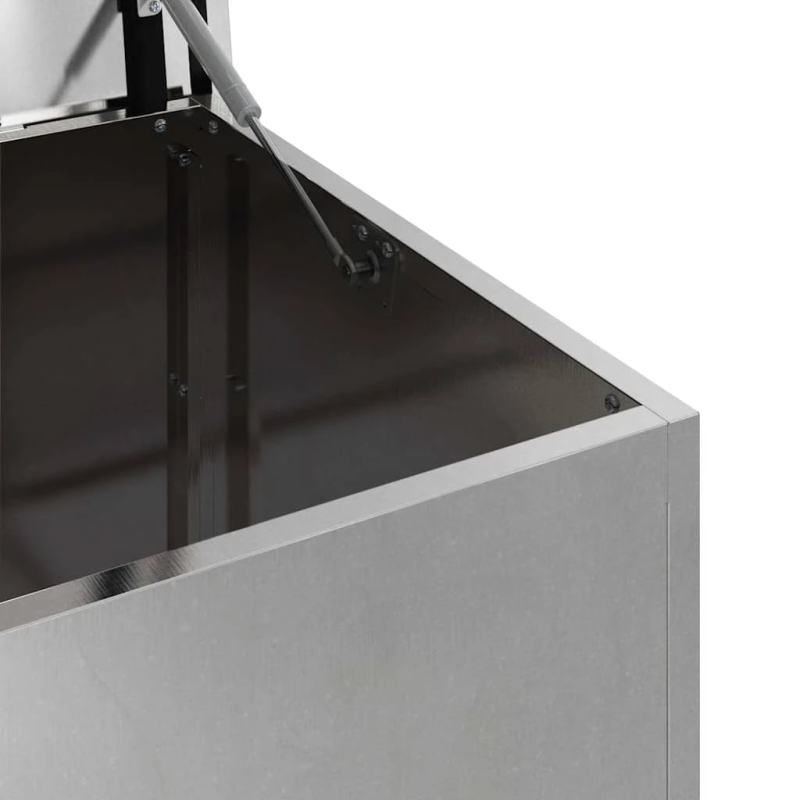 vidaXL Āra uzglabāšanas kaste Sudraba 100 x 50,5 x 50 cm Tērauds