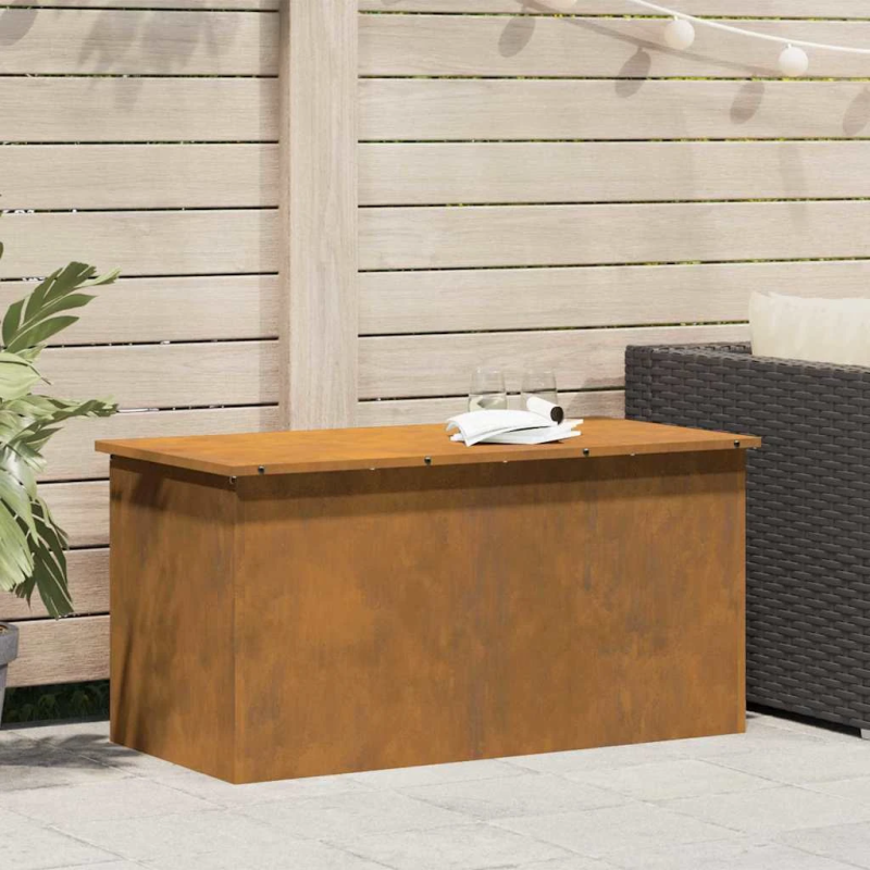 vidaXL Āra uzglabāšanas kaste Rūsa 100 x 50,5 x 50 cm Tērauds