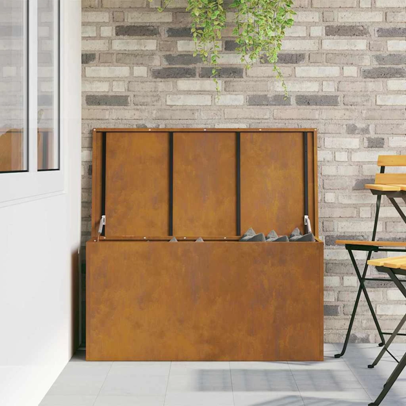 vidaXL Āra uzglabāšanas kaste Rūsa 100 x 50,5 x 50 cm Tērauds