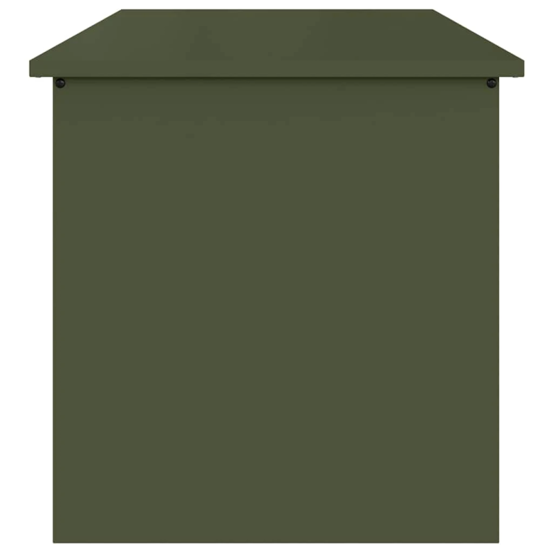 vidaXL Āra uzglabāšanas kaste Olīvu zaļš 80 x 50,5 x 50 cm Tērauds