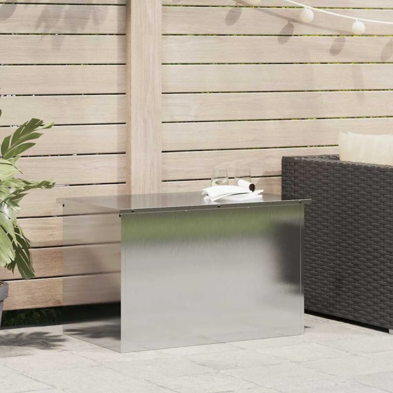 vidaXL Āra uzglabāšanas kaste Sudraba 80 x 50,5 x 50 cm Tērauds