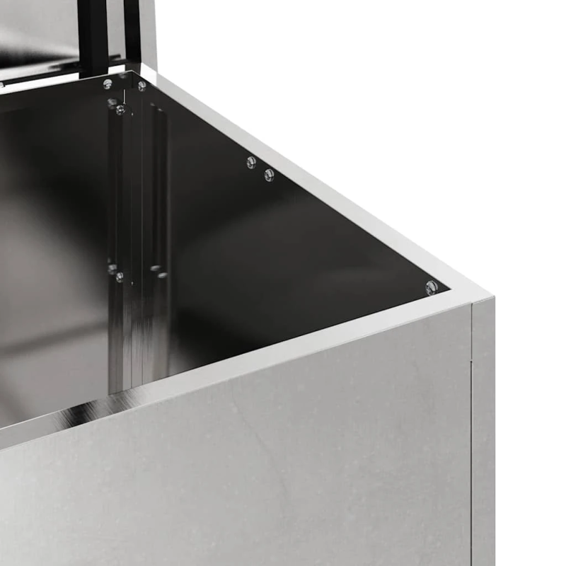 vidaXL Āra uzglabāšanas kaste Sudraba 80 x 50,5 x 50 cm Tērauds