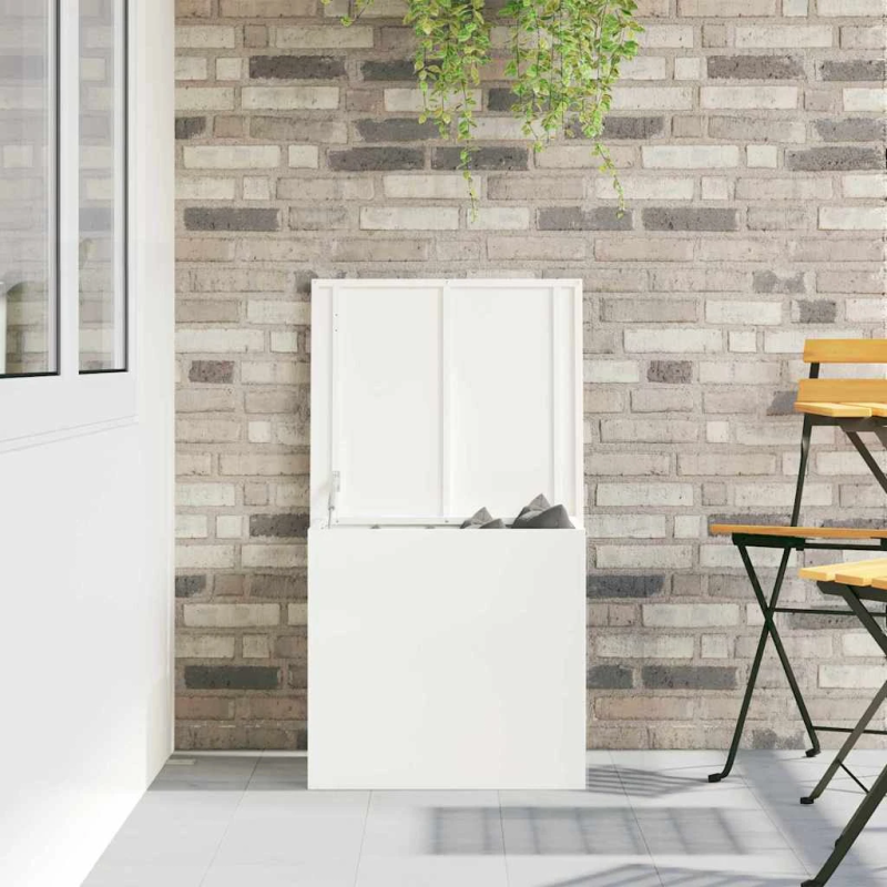 vidaXL Āra uzglabāšanas kaste Balts 55 x 50,5 x 50 cm Tērauds