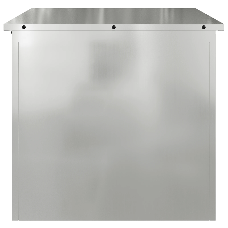 vidaXL Āra uzglabāšanas kaste Sudraba 55 x 50,5 x 50 cm Tērauds