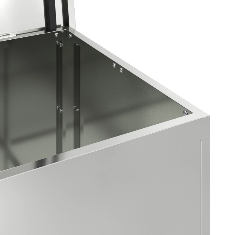 vidaXL Āra uzglabāšanas kaste Sudraba 55 x 50,5 x 50 cm Tērauds