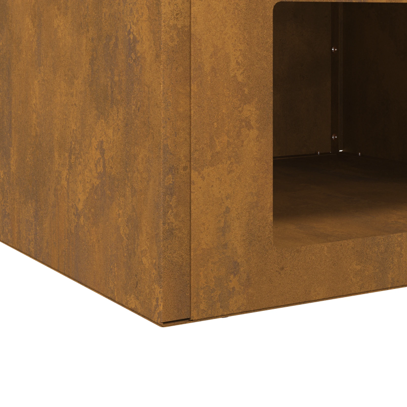 vidaXL Uguns bedre Rūsa 50 x 50 x 40 cm Laika tērauds