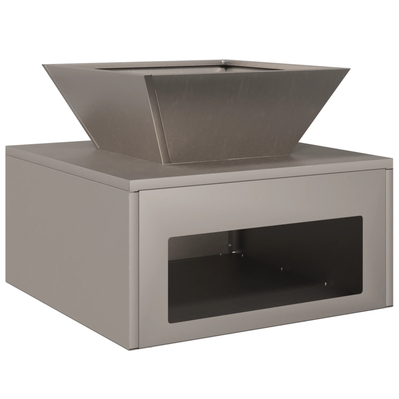 vidaXL Uguns bedre Rūsa 50 x 50 x 40 cm Laika tērauds