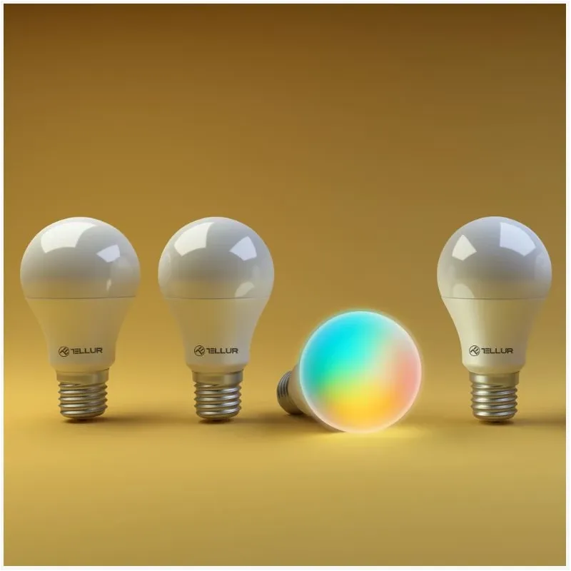 Tellur WiFi Smart Bulb E27 White-Warm-RGB, Dimmer