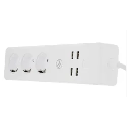 Tellur WiFi Power Strip, 3 Outlets, 4USB 4A, 2200W, 10A, 1.8m