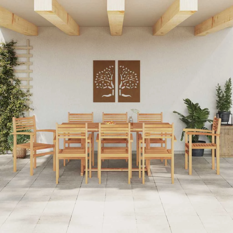 vidaXL Krēsls 8 pcs Brūna 56 x 55 x 90.5 cm Ciets tekša koks