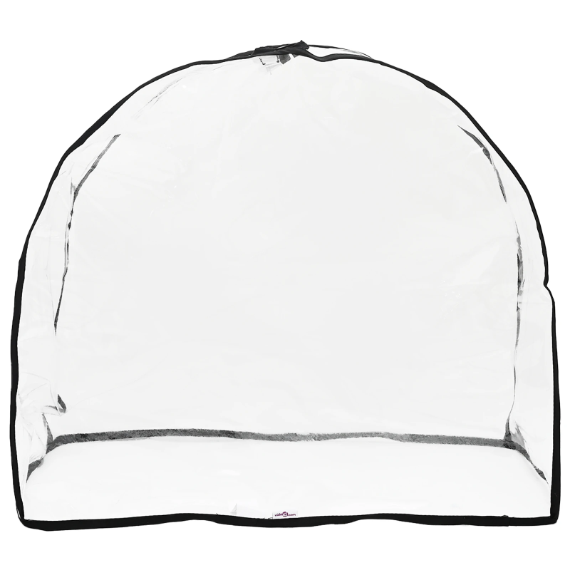 vidaXL Mājdzīvnieku ratiņu pārklājs Caurspīdīgs 66 x 35 x 59 cm PVC