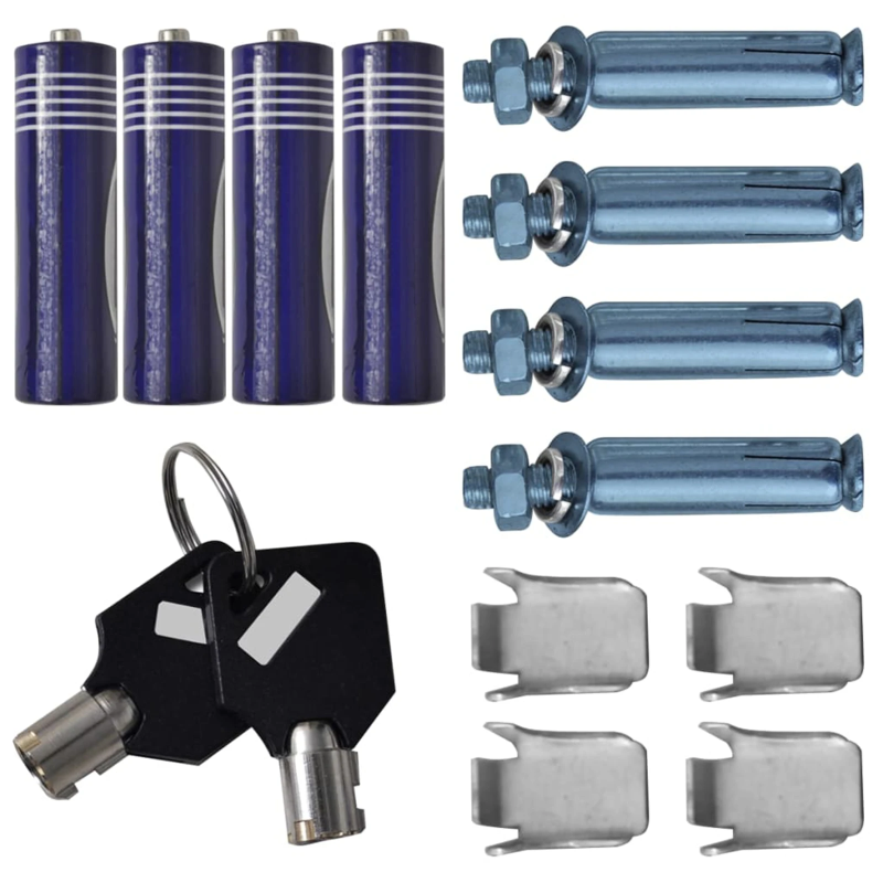 vidaXL Digitālais seifs Tumši pelēka 35 x 25 x 25 cm Tērauds