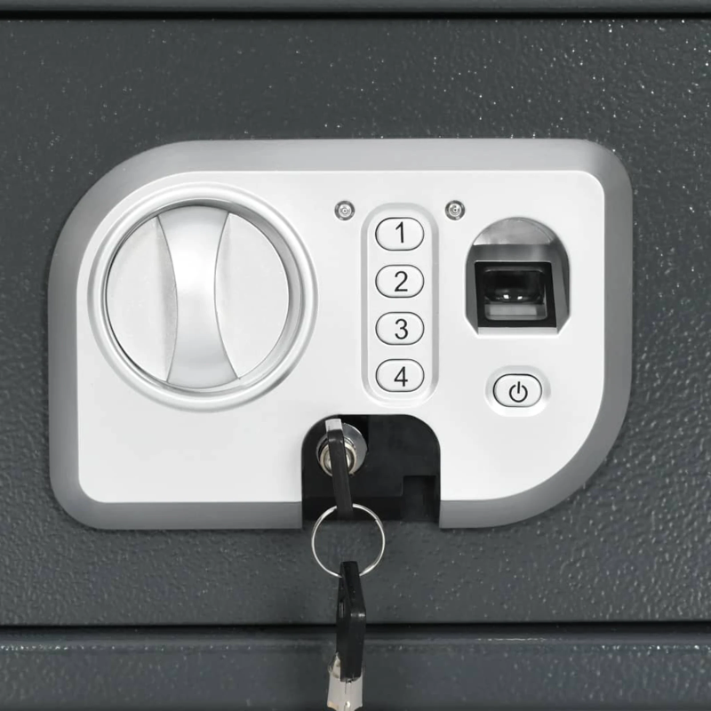 vidaXL Digitālais seifs Tumši pelēka 31 x 20 x 20 cm Tērauds