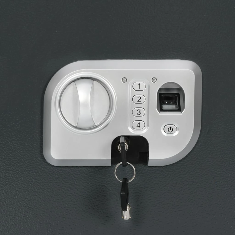 vidaXL Digitālais seifs Tumši pelēka 35 x 31 x 50 cm Tērauds