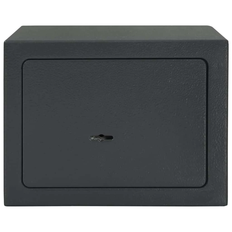 vidaXL Seifs ar slēdzeni Tumši pelēka 23 x 17 x 17 cm Tērauds