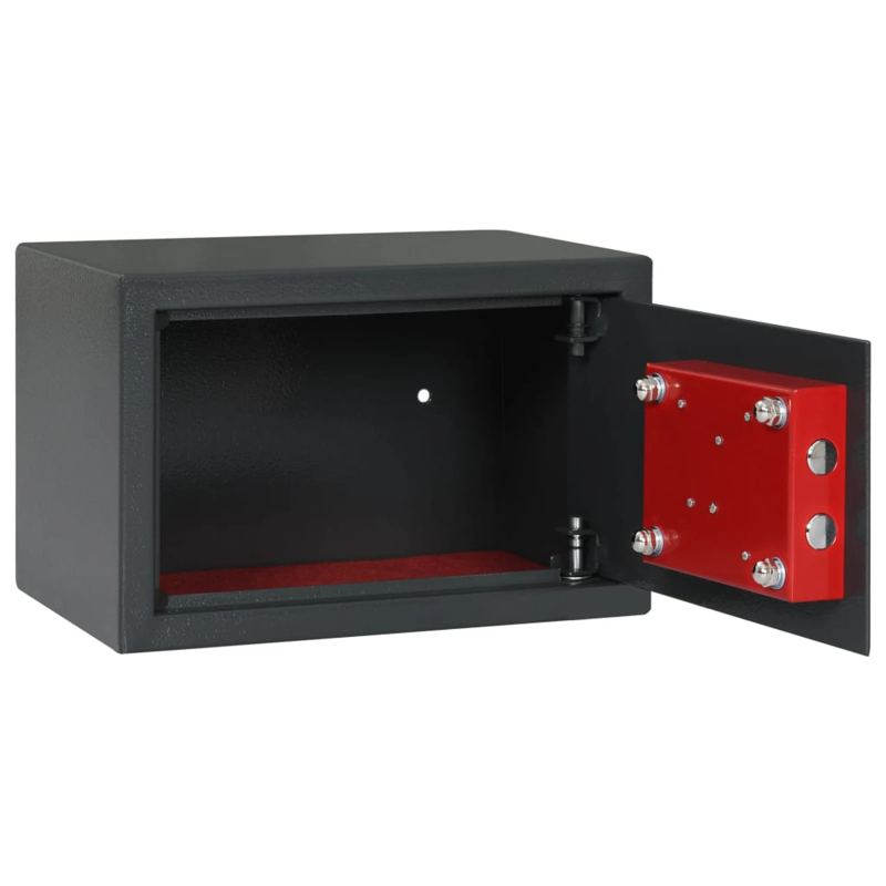 vidaXL Seifs ar slēdzeni Tumši pelēka 31 x 20 x 20 cm Tērauds